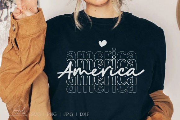 AMERICA SVG Cut File: Graphics for Crafts & Brand Projects