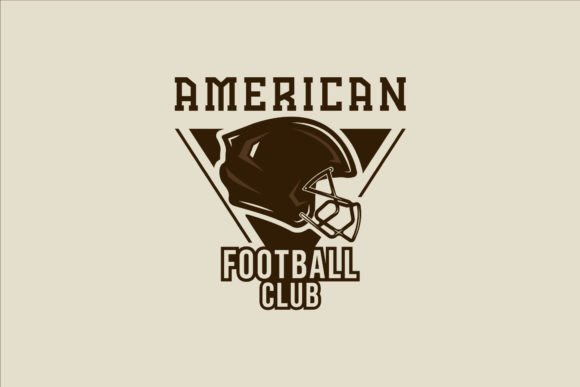American Football Logo Helmet Vintage Graphics & Logos