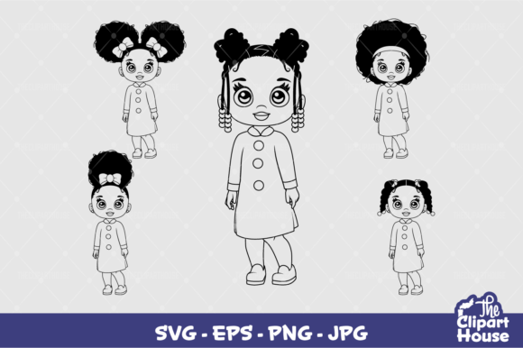 Black Girl Christmas Silhouette: Graphics for Crafts