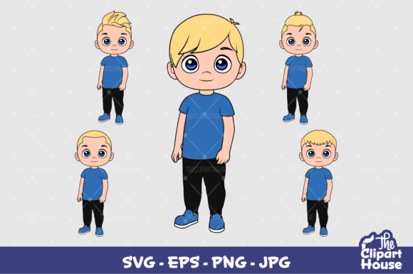 Blonde Boy Casual Graphics for Crafts