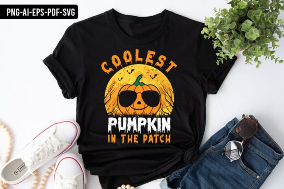 Coolest Pumpkin in the Patch Halloween Graphics & Print Templates