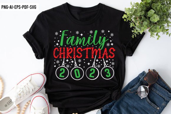 Family Christmas 2023 Sublimation: Graphics & Print Templates