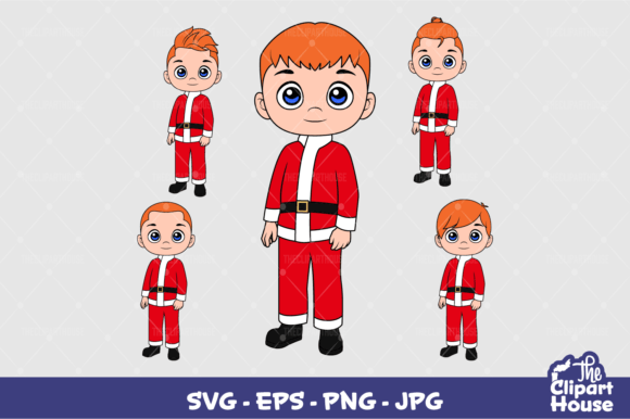 Ginger Boy Christmas Graphics for Crafts