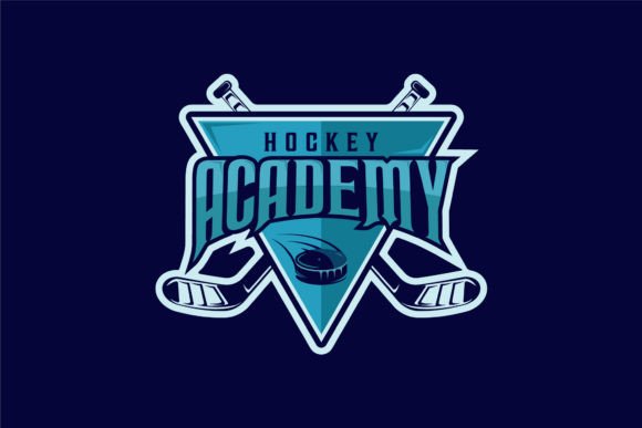 Ice Hockey Emblem Logo Vector Design: Graphics & Logos