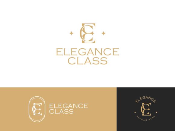 Luxury Letter EC Business Logo Template: Graphics & Logos