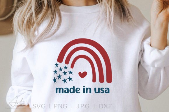 Made in USA Svg, 4 of July Tshirt Design