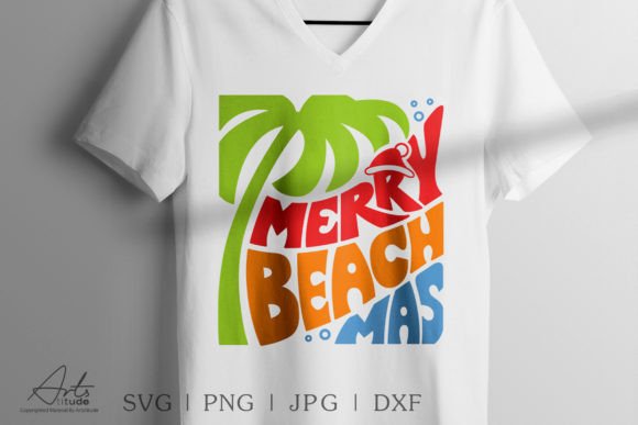 Merry Beachmas: Christmas in July SVG Graphics for Crafts