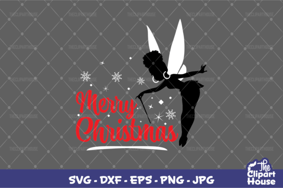 Merry Christmas Fairy Graphics for Crafts