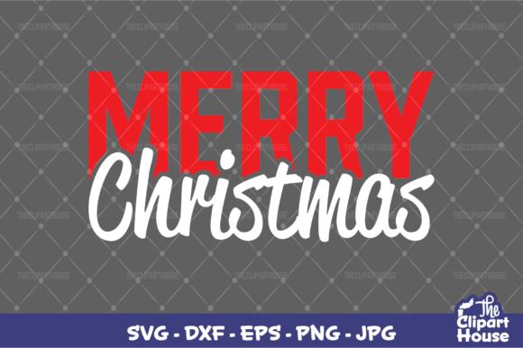 Merry Christmas Text Graphics for Crafts