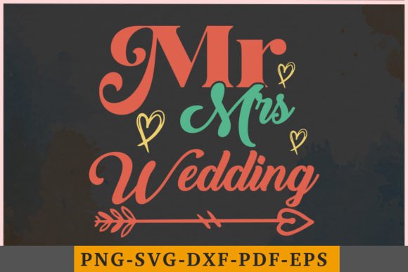 Mr Mrs Wedding Graphics for Crafts & Local Branding