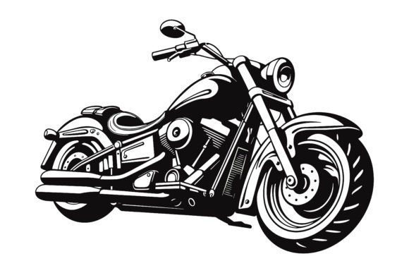New Creative Motorcycle Silhouette Black Graphics