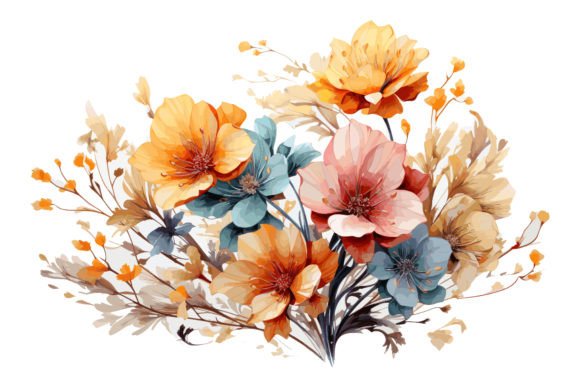 New Watercolor Floral Design Vector