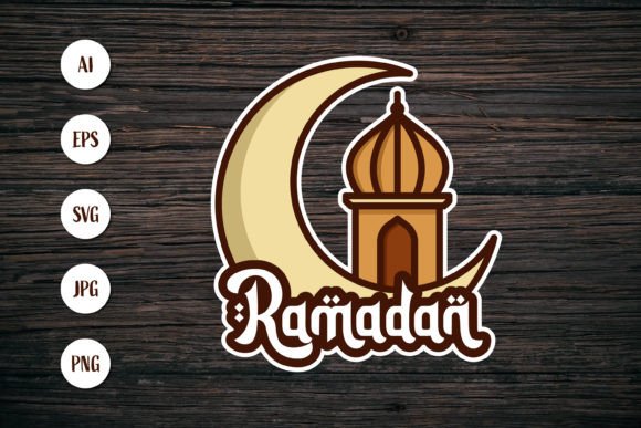 Ramadan Kareem Sticker: Graphics & Print Templates