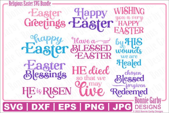 Religious Easter SVG Bundle: Graphics for T-Shirt Designs & More