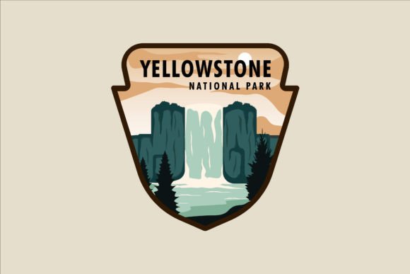 Yellowstone National Park Emblem Vector Graphics & Logos