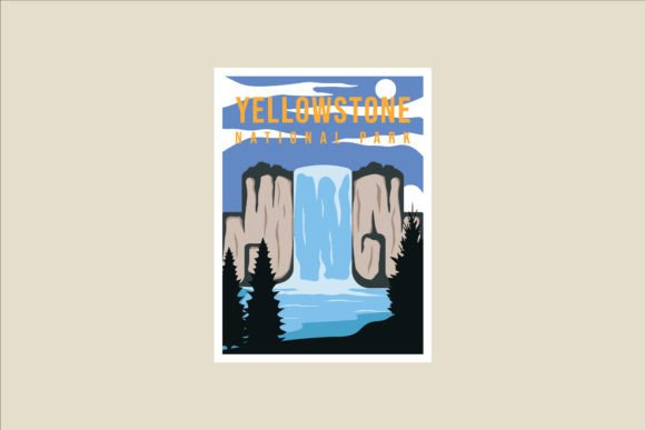 Yellowstone National Park Poster Vector Graphics